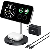 Anker MagGo Wireless Charger Stand - 15W Qi2 Certified Magnetic Charging For IPhone