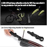 ioutdoor Bike Mudguard Set with 27ft Reflective Tape, Adjustable Front Rear view 5