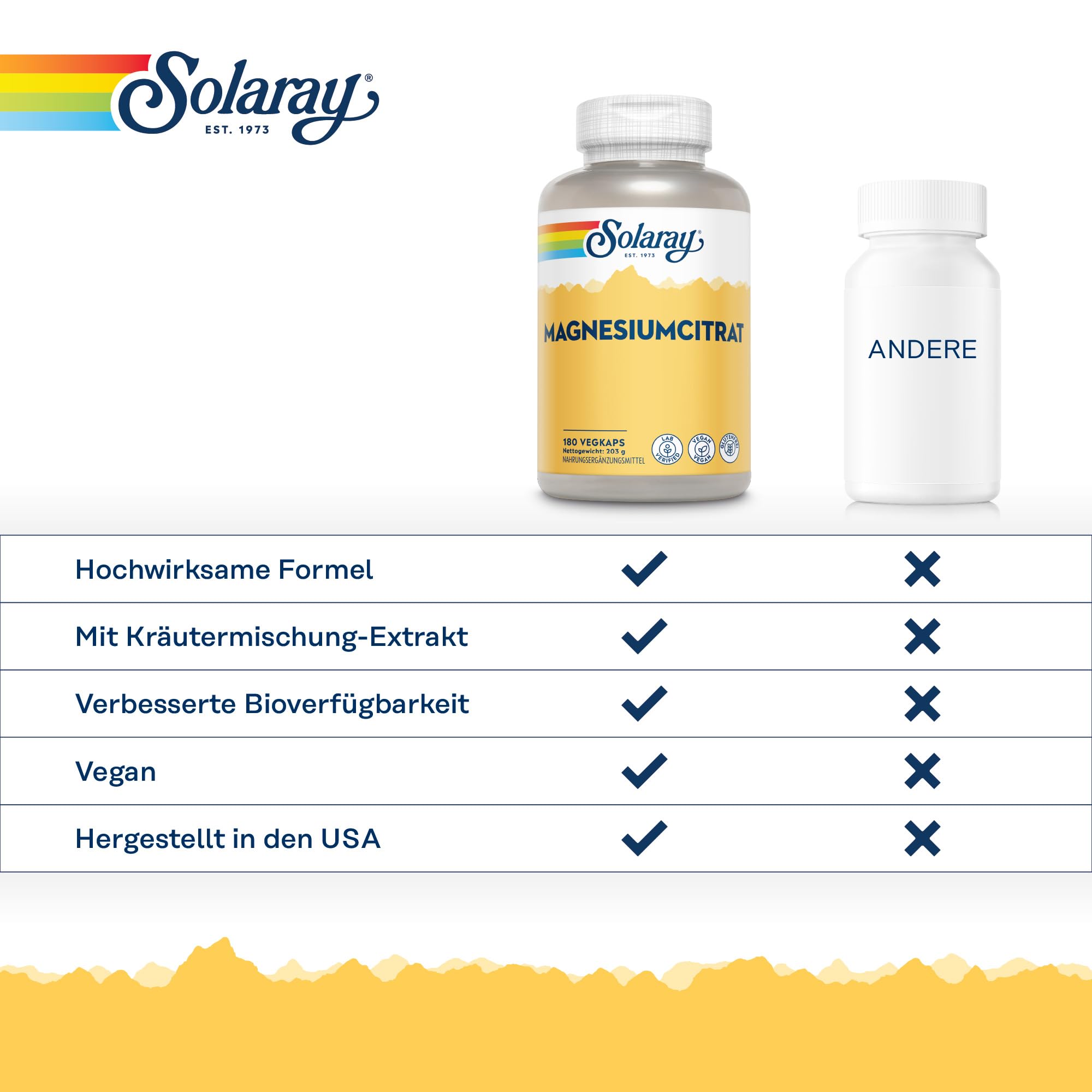 Solaray Magnesiumcitrat 400 mg, 180 vegane Kapseln, Chelatiert 6