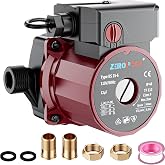 Hot Water Recirculating Pump 93W for Electric Water Heater System | Water Circulator Pump NPT 3/4" w/NPT 1/2" Adapter, Stainless Steel Head