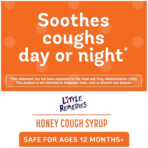 LITTLE REMEDIES HONEY COUGH SYRUP, 100% NATURAL, 12 MONTHS & UP, 4 FL OZ