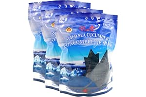 PURECA Dried Sea Cucumber Premium Deep Sea Atlantic Canada Wild Caught (Diamond packaging 15pieces/lb)