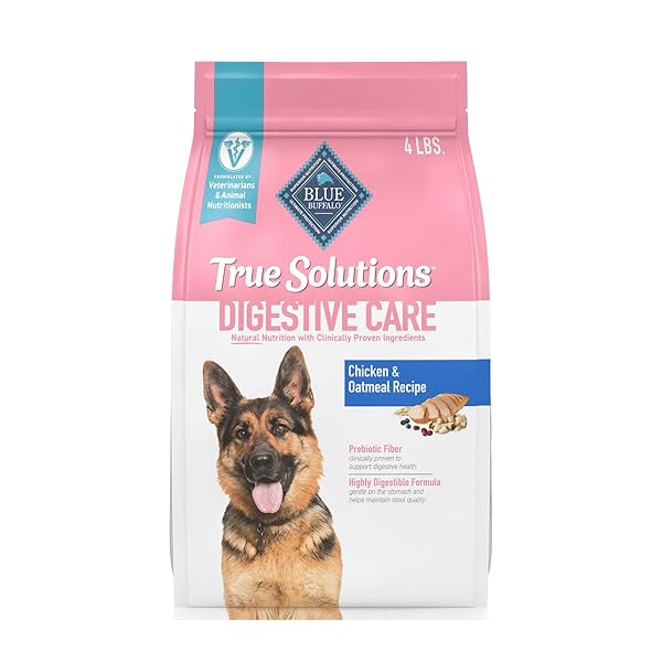 BLUE BUFFALO TRUE SOLUTIONS DIGESTIVE CARE NATURAL DRY DOG FOOD FOR ADULT DOGS, CHICKEN, 4-LB. BAG