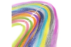 Colorful Crystal Flash Fly Fishing Line 12 Packs Fly Tying Material for Make Fishing Lure Dry Wet Streamers Flies