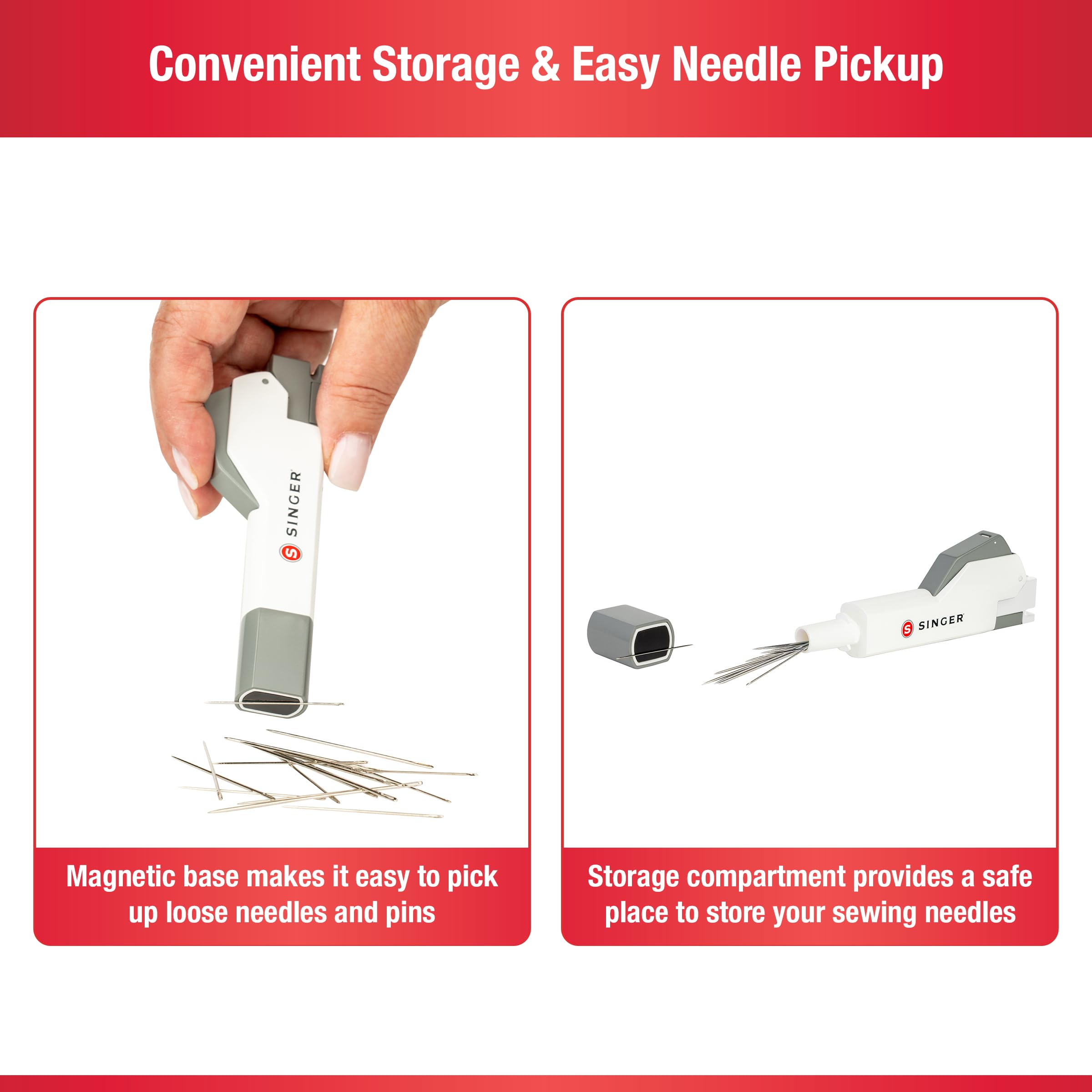 SINGER Needle Threader Assistant - Automatic Hand Sewing Needle Threader