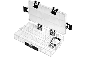 joybest Watercolor Palette Box 24-Well Paint Palette Box Airtight Leak Proof Travel Palette Case for Watercolors Half Pans, Acrylic, Gouache and Oil Paint