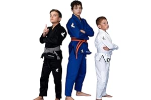 KOMBAT USA Little Master IBJJF Approved BJJ Gi for Kids, Ultra-Light Brazilian Jiu Jitsu kids gi Premium 100% Cotton Uniform