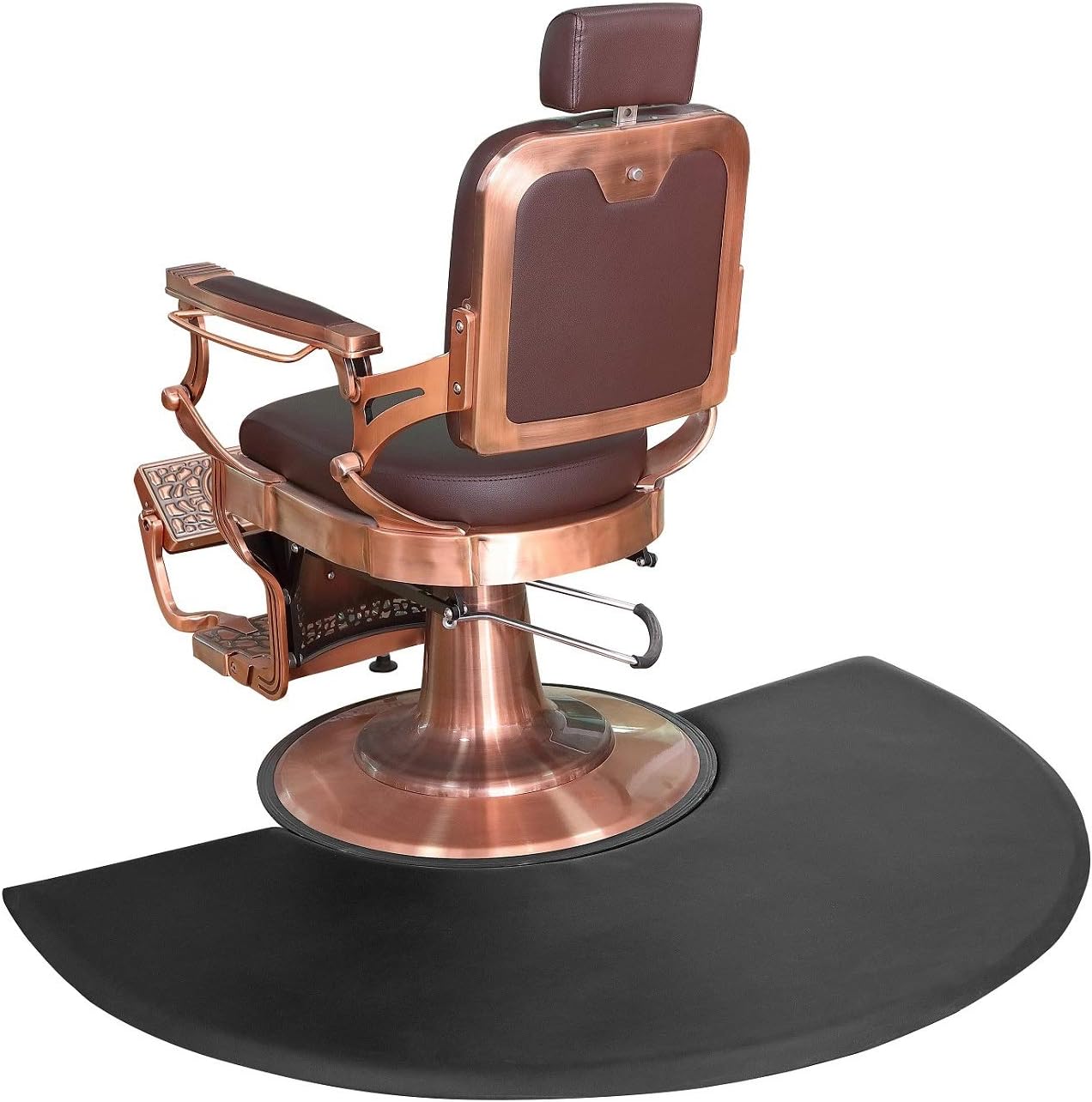 Kaleurrier Barber Chair Anti-Fatigue Floor Mat 5 ft. x 3 ft. with Semi-Circle Cut-Out for Barber Station Salon Shop,Slip Resistant, Waterproof,1 Inches Thick Saloon Foam Pad,Black: Kitchen & Dining