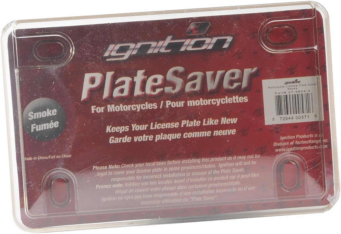636 Distributing, Inc 9080 Smoke Plate Saver Motorcycle License Plate