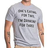Drinking for Three | Funny New Dad Father Pregnancy Announcement Joke T-Shirt