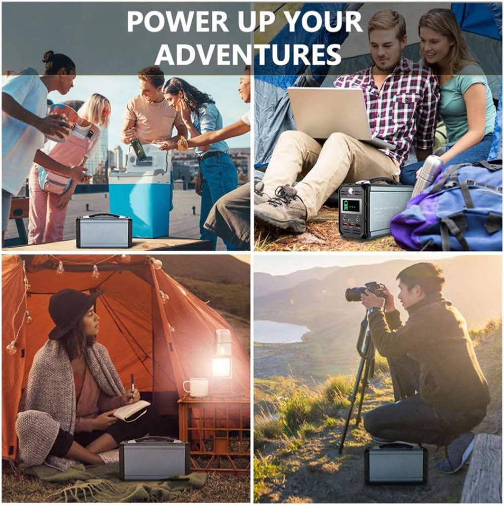 300W Solar Generator, FlashFish 60000mAh Portable Power Station Camping Potable Generator, CPAP Battery Recharged by Solar Panel/Wall Outlet/Car, 110V AC Out/DC 12V /QC USB Ports for CPAP Camp Travel : Garden & Outdoor