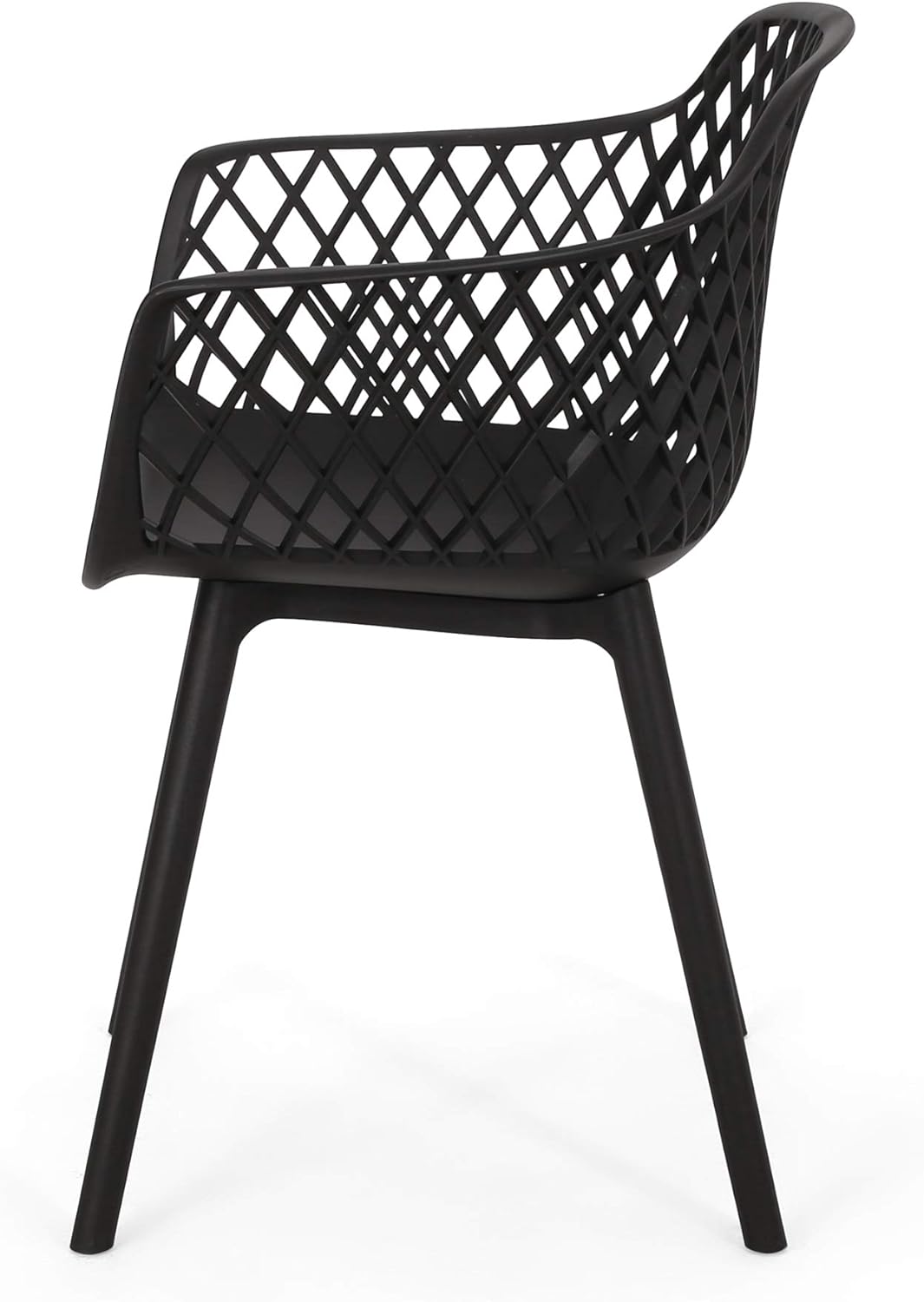 Christopher Knight Home 312471 Delia Outdoor Dining Chair (Set of 2), Black : Garden & Outdoor