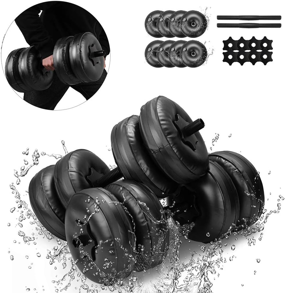 Water-Filled Dumbbells - Travel Weights Dumbbells Set Free Weights Adjustable Dumbbells for Exercise Fitness Weightlifting Training Strength Training - 5-10 KG / 15-20KG / 20-25KG