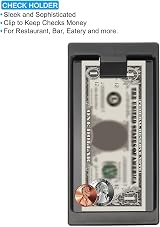 PATIKIL 16 Pack Black Plastic Waitress Check Holder Tray with Clip for view 5