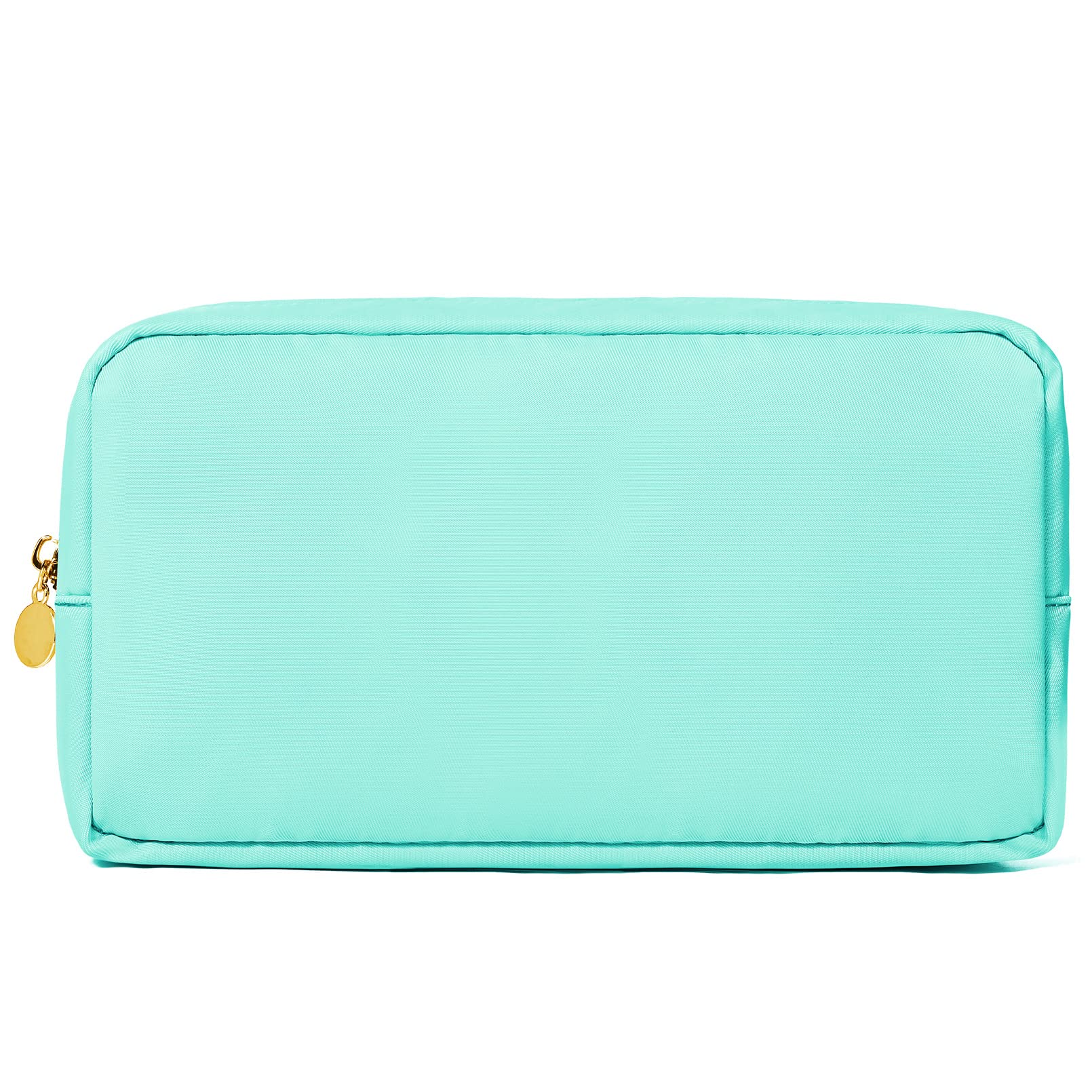 Photo 1 of SOIDRAM Makeup Bag Travel Bag Pouch, Blue Toiletry Bag Makeup Organizer Nylon Bag Cosmetic Preppy Bag Zipper Pouches Brides Bag