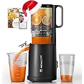 Aobosi Cold Press Juicer, 5.2" Feed Chute Self-Feeding for Hands-Free Operation, Juice Machine Fit Whole Fruits & Vegetables,