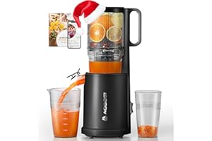Aobosi Cold Press Juicer, 5.2" Feed Chute Self-Feeding for Hands-Free Operation, Juice Machine Fit Whole Fruits & Vegetables,