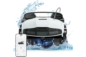 Lydsto P1 Robotic Pool Cleaner with Wall Climbing - Automatic Pool Vacuum with APP and Remote Control - Powerful Active Scrubbing Triple Roller Brush - Ideal for In-Ground Pools up to 60 Feet, White