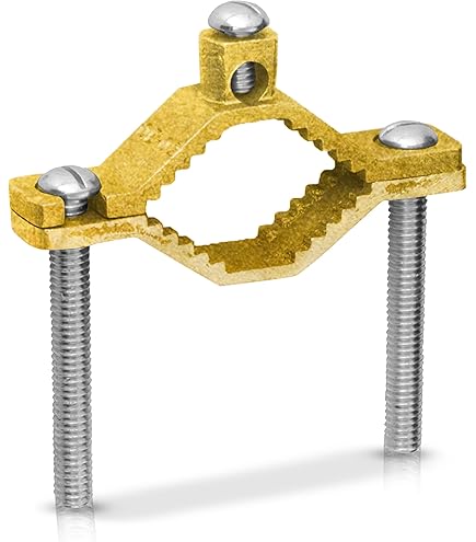 Juego De 3 Abrazaderas De Puesta A Tierra De Aleación De Cobre - Para Tuberías De Agua De Metal, Tamaños De 1/2" A 1"