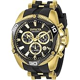 Invicta Men's Bolt 50mm Stainless Steel, Silicone Quartz Watch, Gold (Model: 31315)