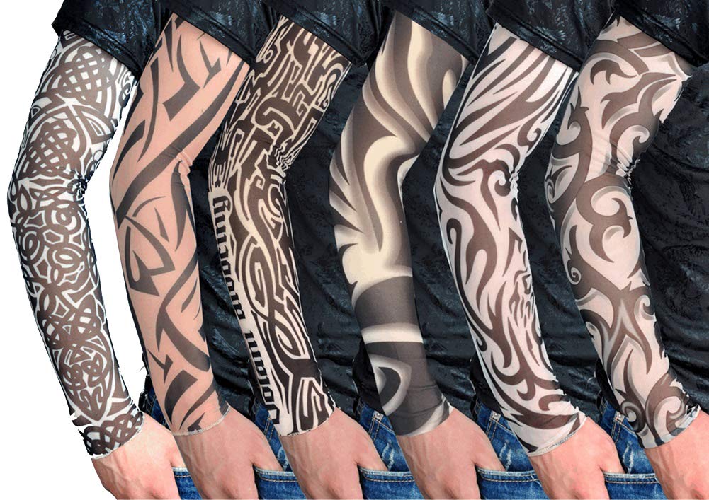 HugeStore 6 Pcs Fake Temporary Tattoo Sleeves Novelty Design Body Art Arm Accessories C