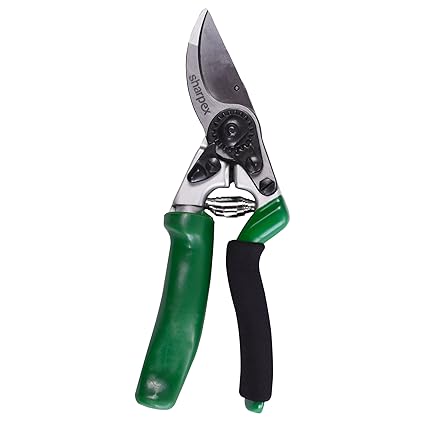 Sharpex Secateurs Garden Shears Pruners Scissor with Rotating Handle (Green)