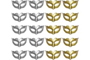 Yookat 20 Pieces Mini Masquerade Mask Small Mardi Gras Masks Small Venetian Mask Masquerade Masks Vintage Antique Masks