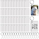 LaiHiulaan 240Pcs Sublimation Keychain Blanks Double Sides 80 MDF Sublimation Keychains Blank with 160 Rings and Clips