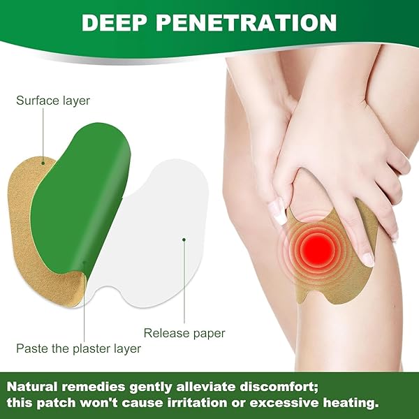 NISJEDP PAIN RELIEF PATCHES,48 PCS KNEE PAIN RELIEF, WORMWOOD RELIEVING 12 HOUR LONG LASTING RELIEF OF JOINT PAINS FOR KNEE, BACK, NECK, SHOULDER PAIN