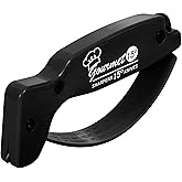 AccuSharp Gourmet Series, 15 Degree Knife Sharpener for Gourmet Knives, Diamond-Honed Tungsten Carbide Reversible Blades, Hones &amp; Refines Straight-Edge or Serrated Gourmet Knives, Hand-Held, Black