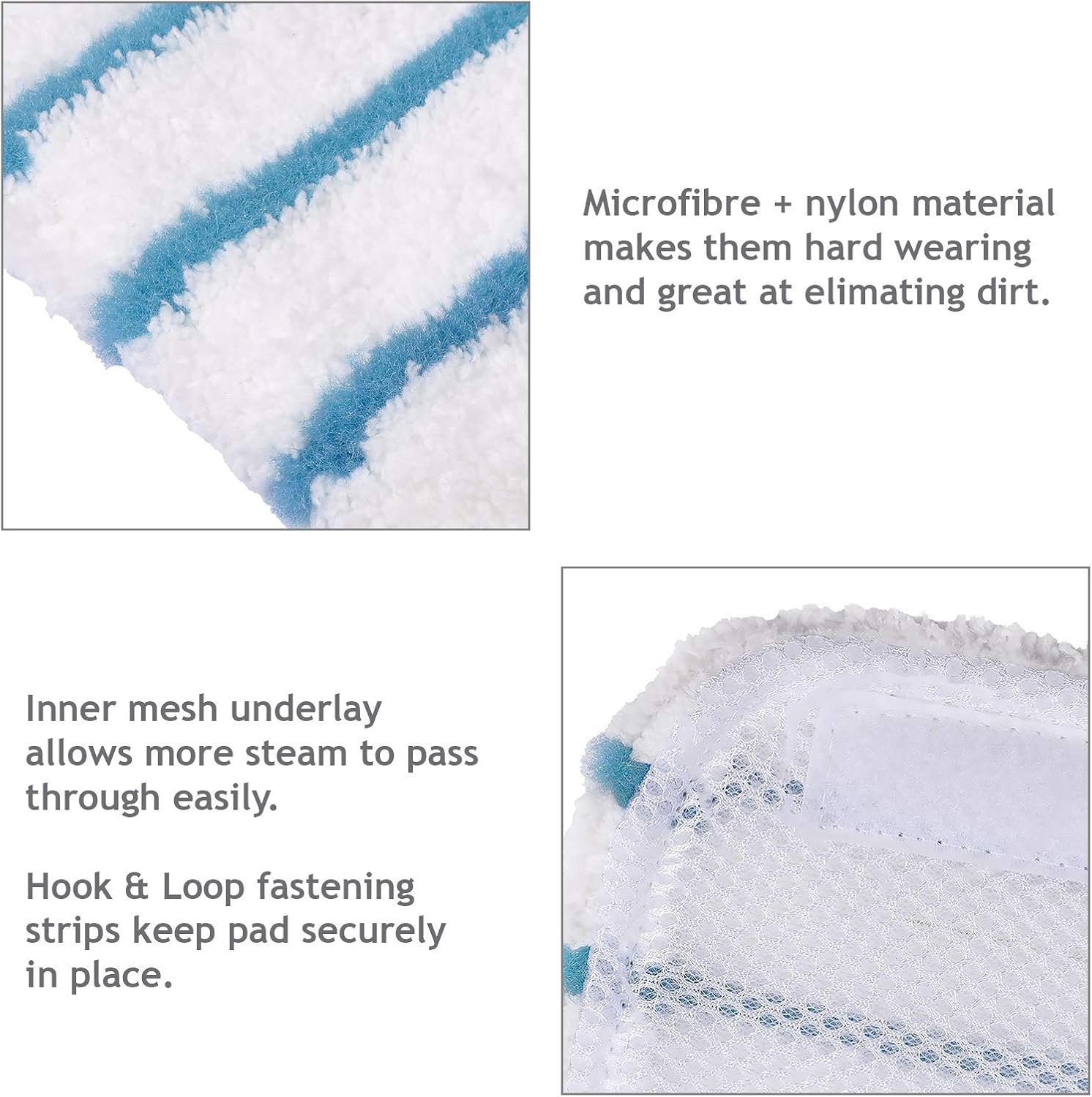 SPARES2GO FSMP20 Type Cleaner Cover Pads for Black & Decker Steam Mop FSM1500, FSM1600, FSM1610, FSM1620, FSM1630, FSMH162 (Pack of 5) - Image 3