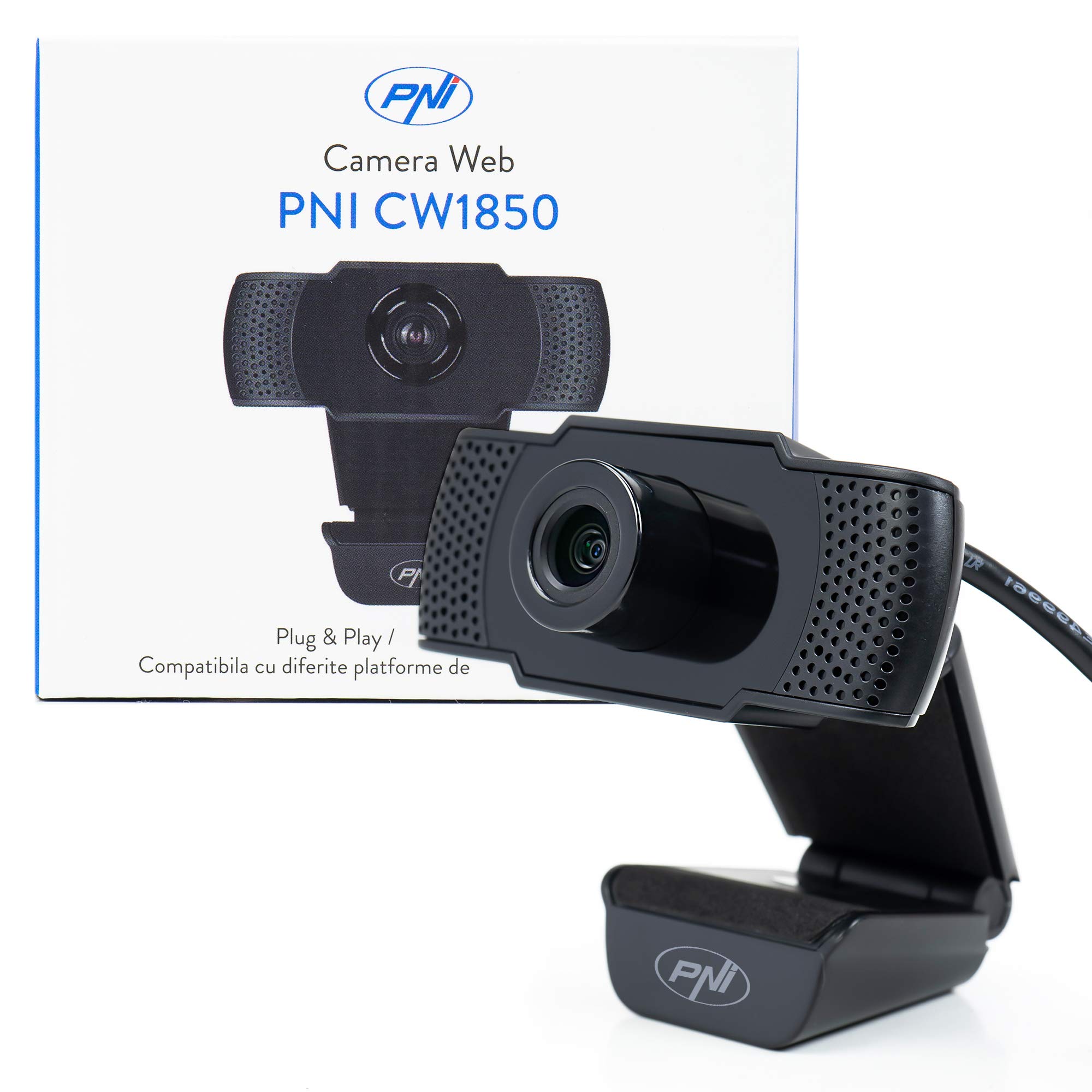 PNI Webcam CW1850 Full HD USB Clip-on Built-in Microphone