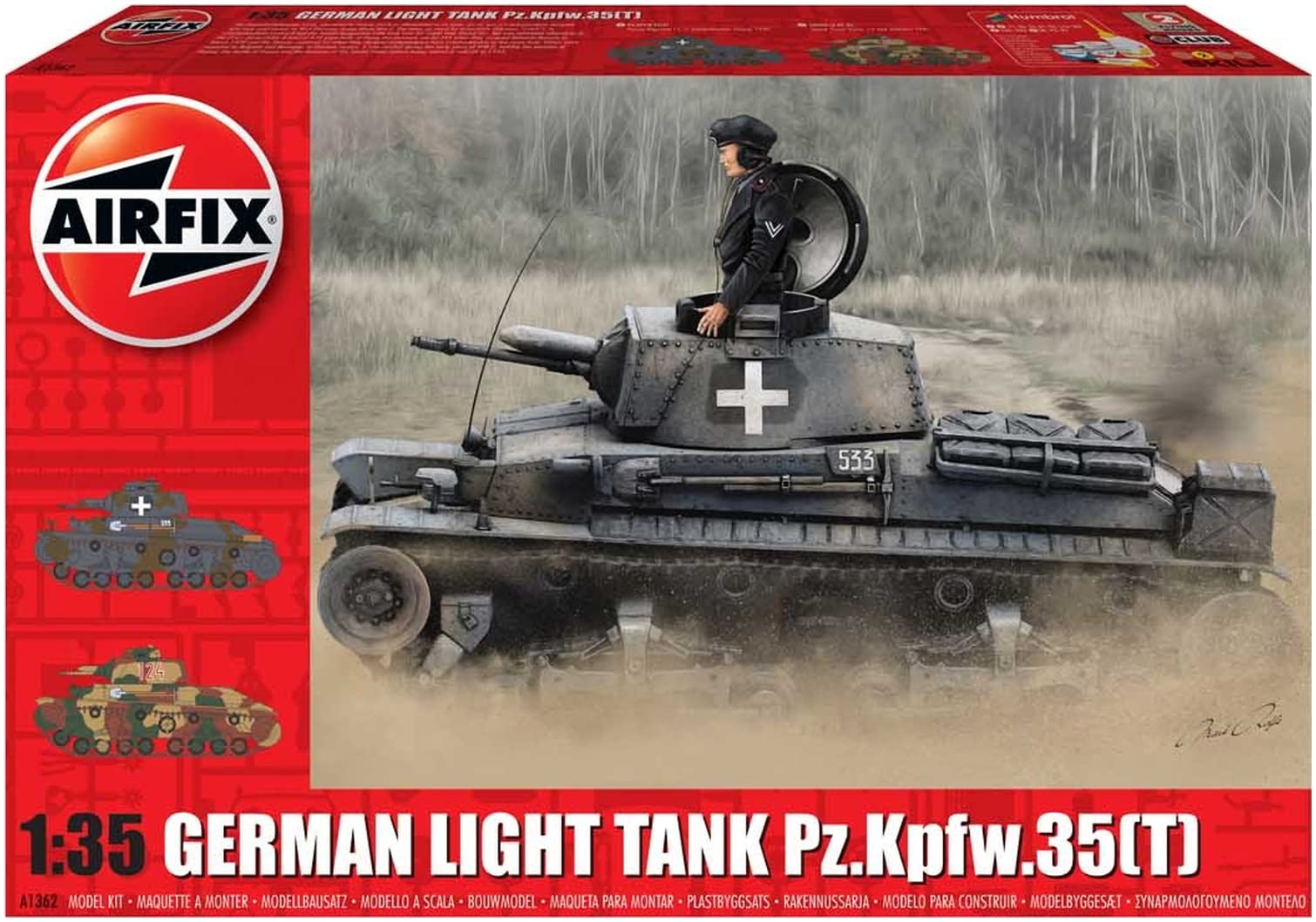 Airfix A1362 German Light Tank Pz.Kpfw.35(t)