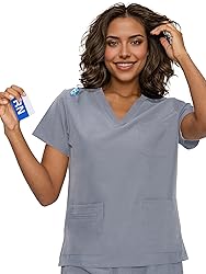 floralhue Scrubs for Women, V-Neck Scrubs Top