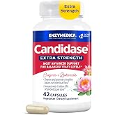 Enzymedica Candidase Extra Strength - 42 Capsules | Enzymes for Gentle Cleansing Support for Men &amp; Women, Probiotics, Oregano, Thyme, &amp; Clove Essential Oils