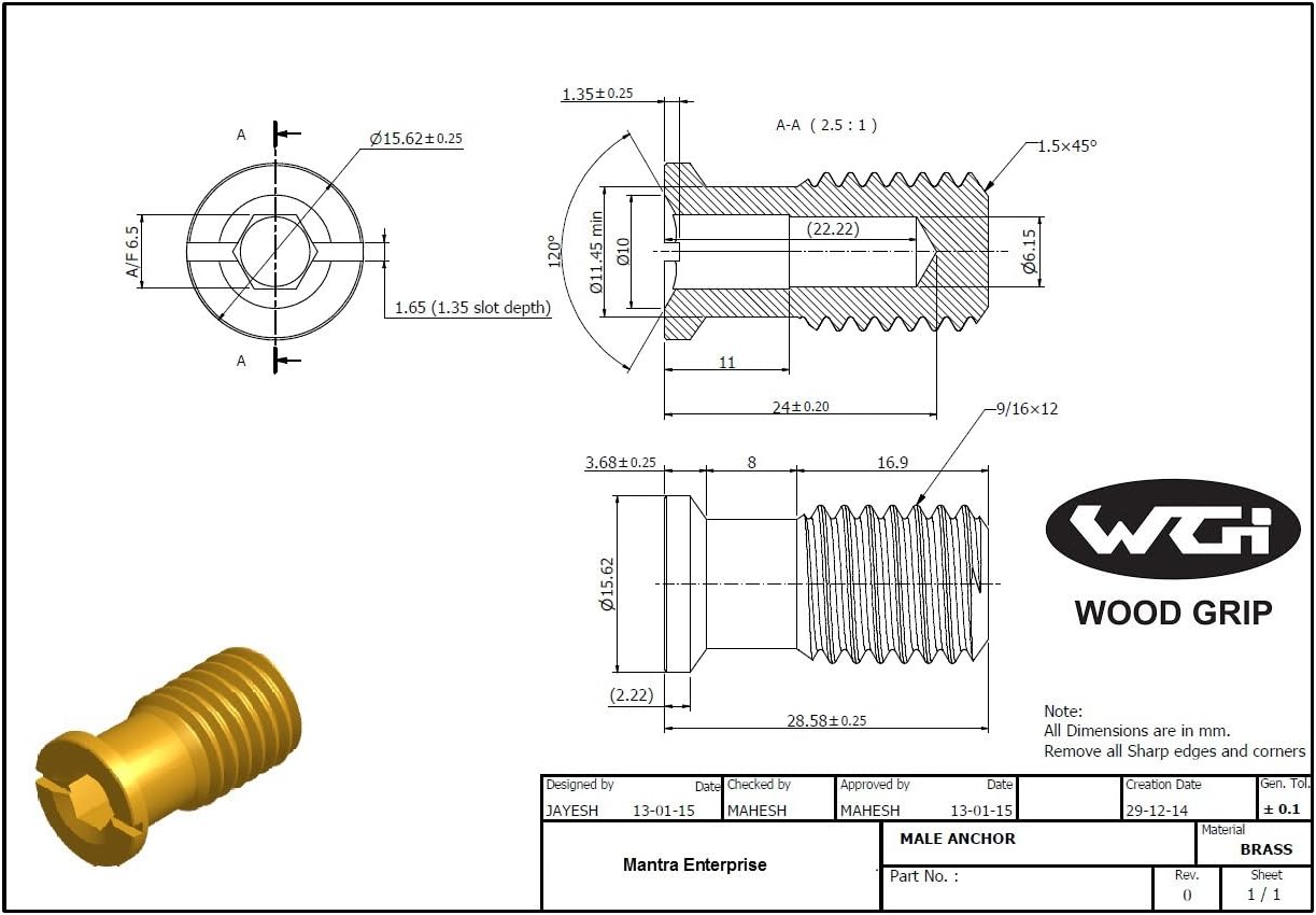 Wood Grip Brass Anchor for Pool Safety Cover - 10 Pack: Garden & Outdoor