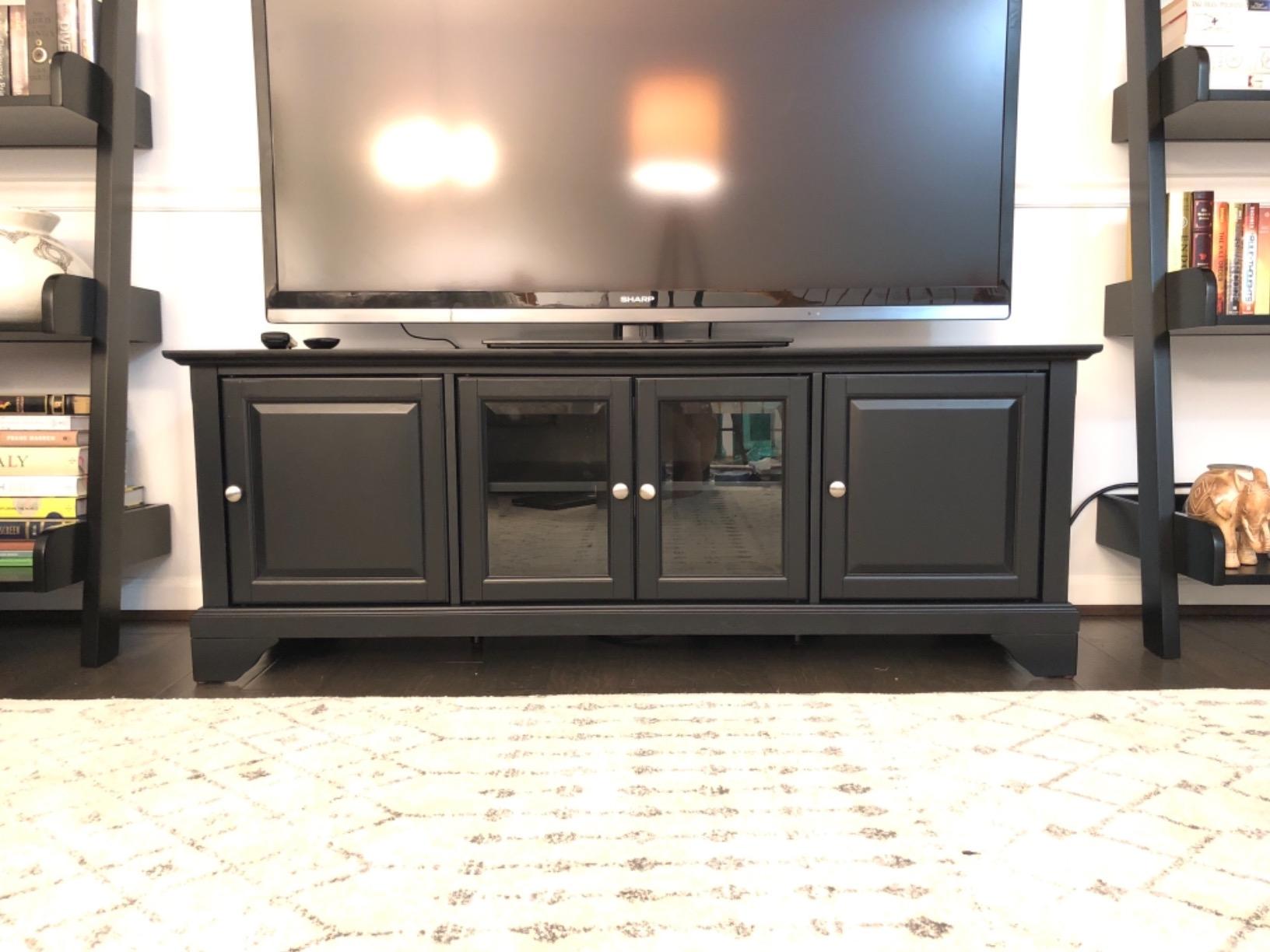 26/mo Finance Crosley Furniture Alexandria 60inch LowProfile TV Stand, Black Buy Now, Pay