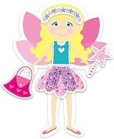 Galt Fairy Dress Up Kids Craft Set with 2 Magnetic Dolls 22 Pieces view 6