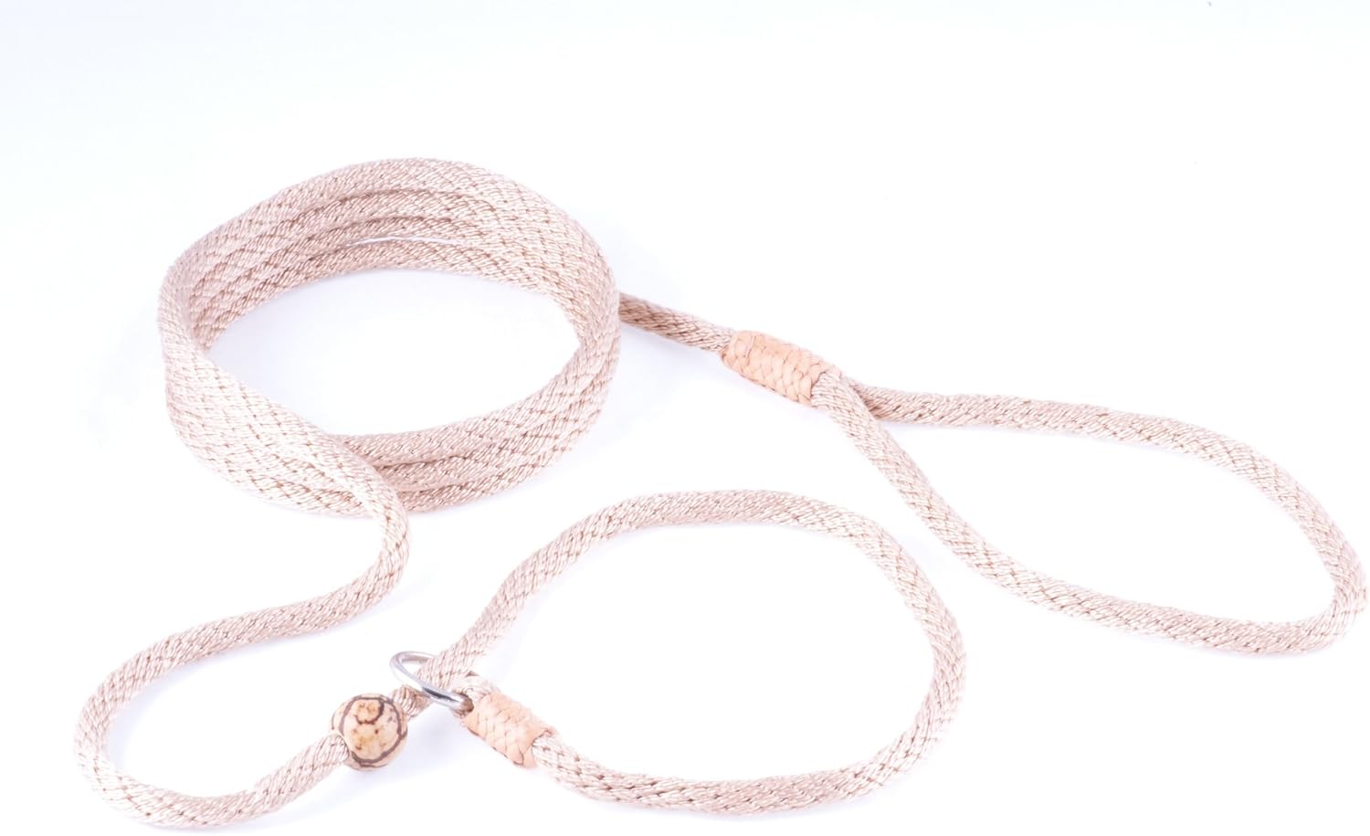 Al Valley Nylon Slip Lead with Stop for Dogs 6mm X 6ft, Beige