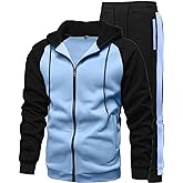 GXAMOY Men's 2 Pieces Tracksuits Running Sports Suits Drawstring Waistband Sweatsuit