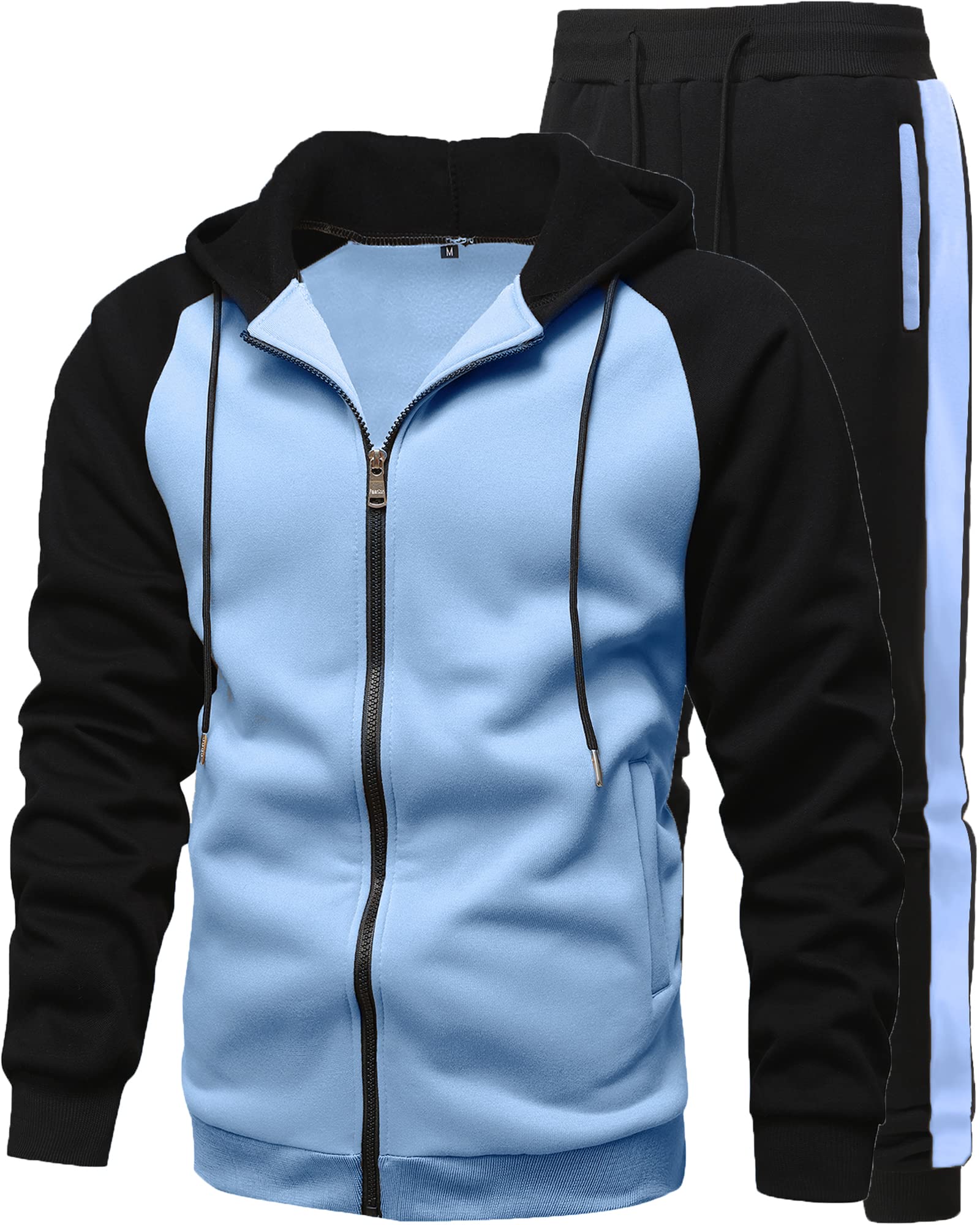GXAMOY Men's 2 Pieces Tracksuits Running Sports
