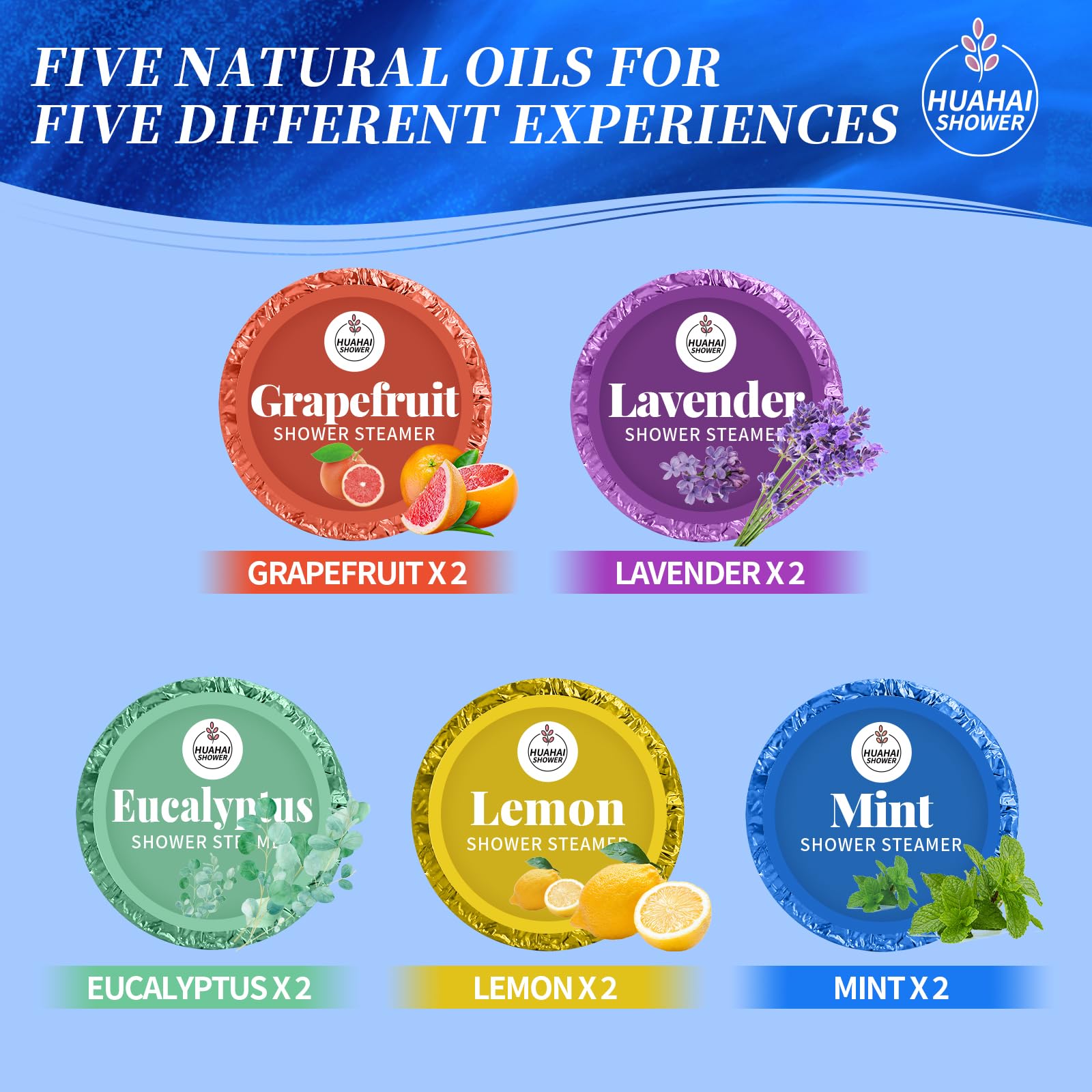 Shower Steamers Aromatherapy, 10-Pack Shower Bombs Gifts for Women Mom Her Daughter Wife, Coolest Men The Boys Gifts for Him, Organic Lavender Mint Grapefruit Lemon Eucalyptus Oils
