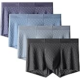 Evankin Mens Ice Silk Mesh Boxer Briefs Breathable Cool Underwear Low Rise Stretch Boxers