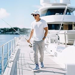 Kalkal Men's Deck Boots, Waterproof Fishing Rain