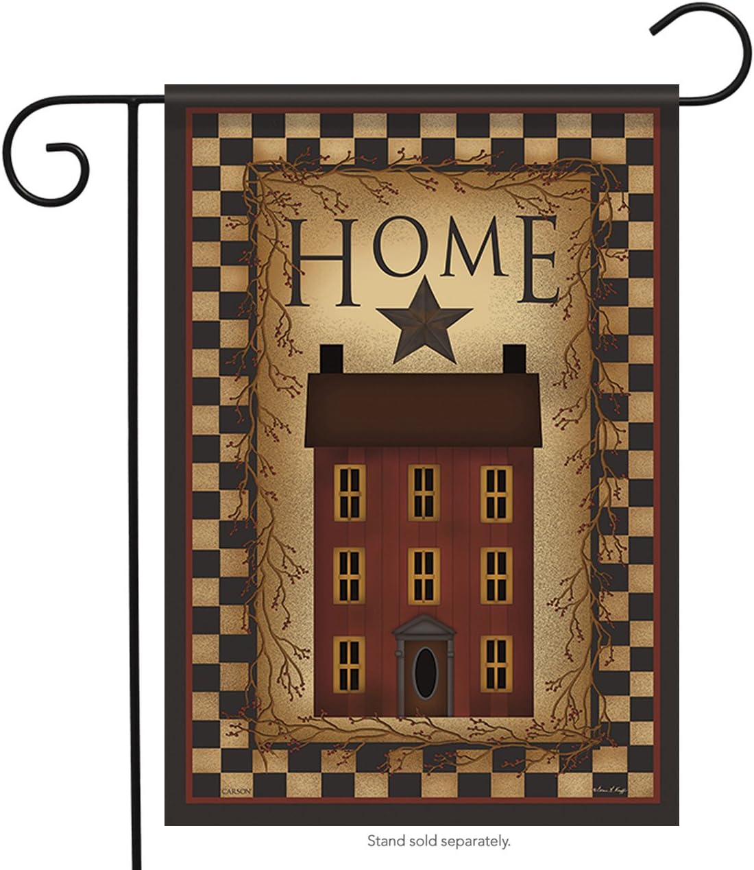 Carson Garden Flag - Saltbox Home