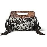 ADYAN Western Suede Fringe Brown Leather Crossbody Bag Hobo Shoulder Sling Bags for Women Handcrafted Handle Handbags