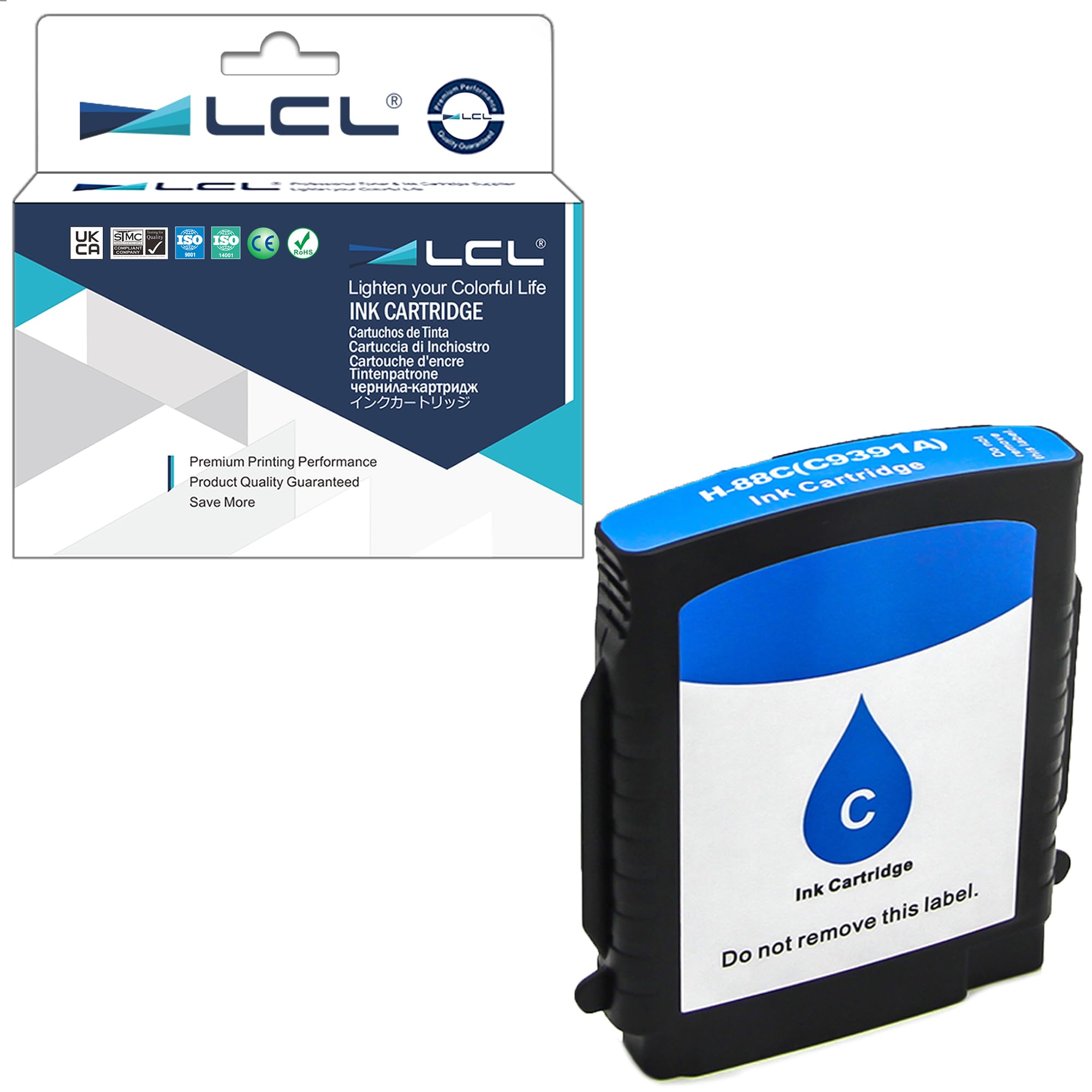 LCL Compatible Ink Cartridge 88XL C9391AE (1Cyan) Replacement for HP Officejet Pro K550 K550dtn K550dtwn