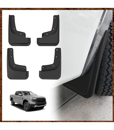 Muslogy 1-Inch Extra Thick Center Console Armrest Cover For Ford Ranger 2024 2025 - Vegan Leather Comfort Pad (Black)