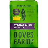 Doves Farm Organic Strong White Bread Flour 3.3 lb (1.5 kg) - High Protein British Baking Flour for Bread, Rolls and Sourdoughs | Kosher Certified &amp; Vegan Friendly | Authentic UK Import