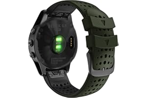 Abanen Silicone Watch Band for Fenix 7X / Instinct 2X / Fenix 5X / Fenix 6X, 26mm Quick Release Fit Soft Sport Breathable Waterproof Wristband Strap for Garmin epix Pro 51mm / Enduro 2,Tactix Delta